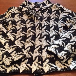 CHICO’S Sweater Jacket Snap Front Chunky Warm Sz M